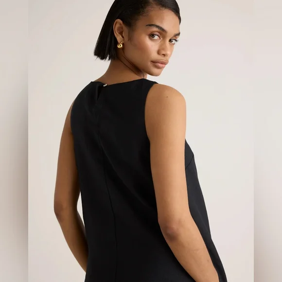 NWT Quince Black Sleeveless Swing Mini Dress, 100% Linen, Size Medium - Picture 5 of 8
